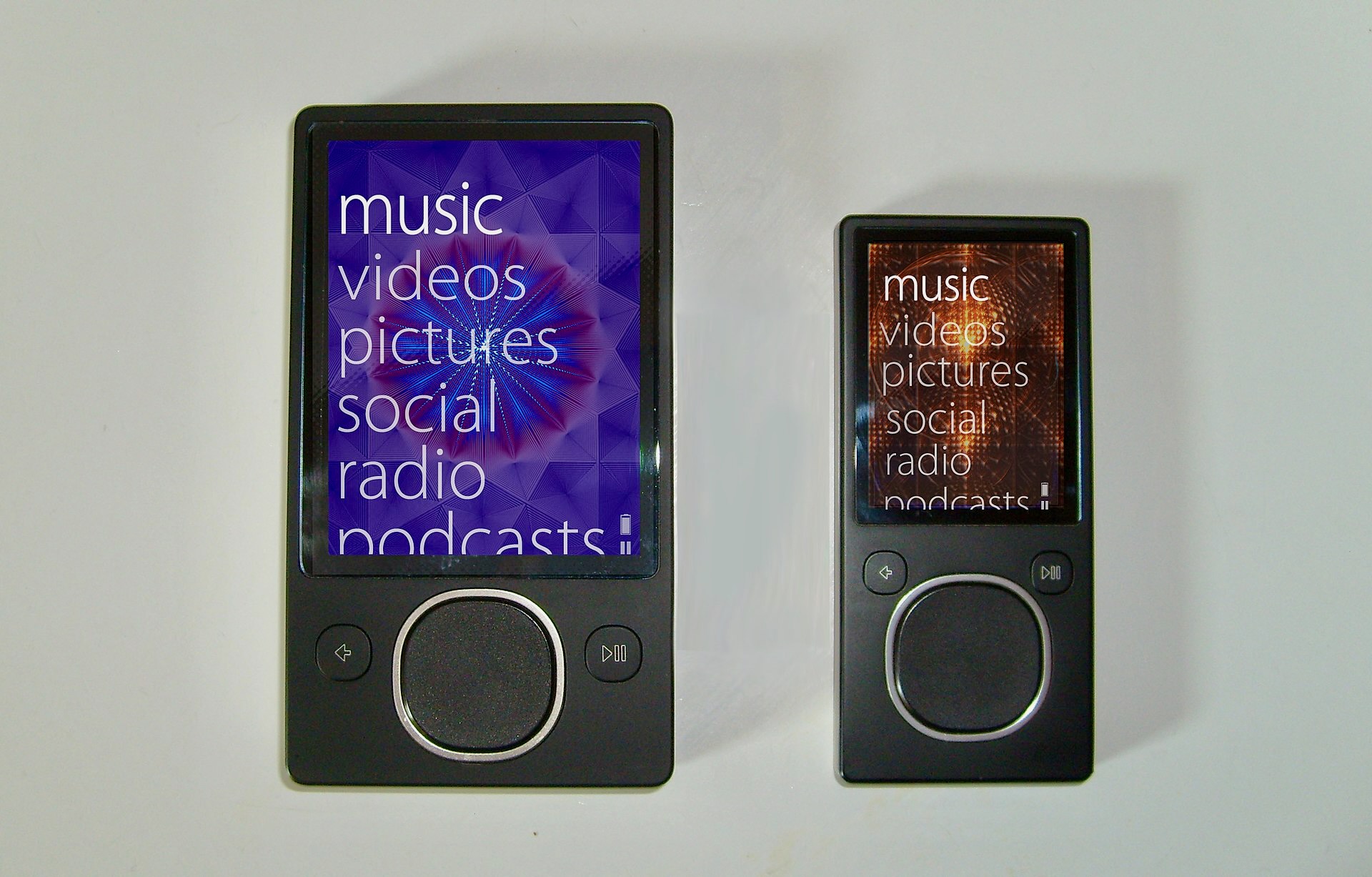 Microsoft Zune music player, the anti-iPod. 